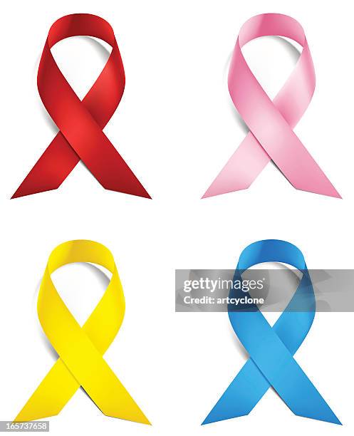 stockillustraties, clipart, cartoons en iconen met awareness ribbons - aids awareness ribbon