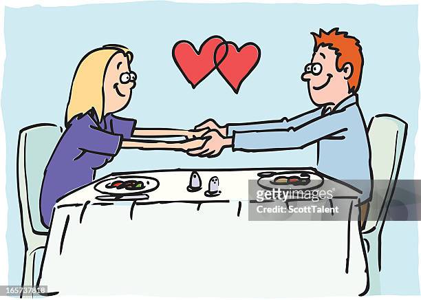 romantic dinner - valentine dinner stock illustrations