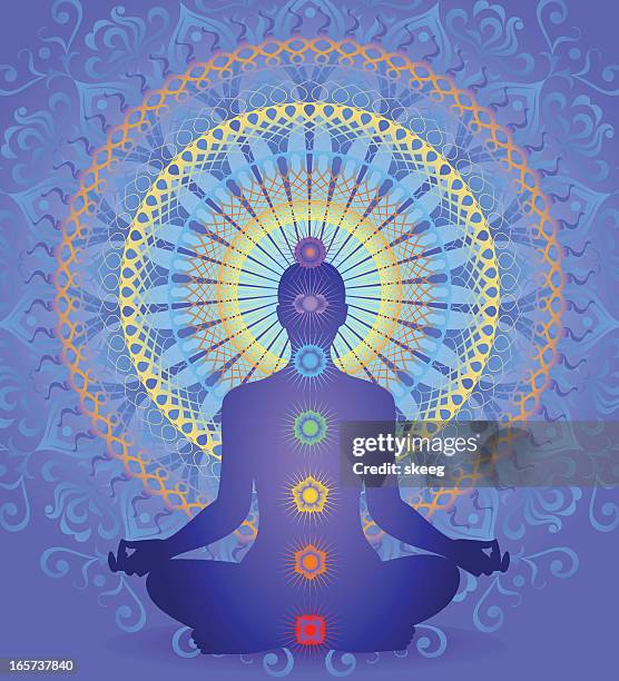 chakra-mandala - schakra stock-grafiken, -clipart, -cartoons und -symbole