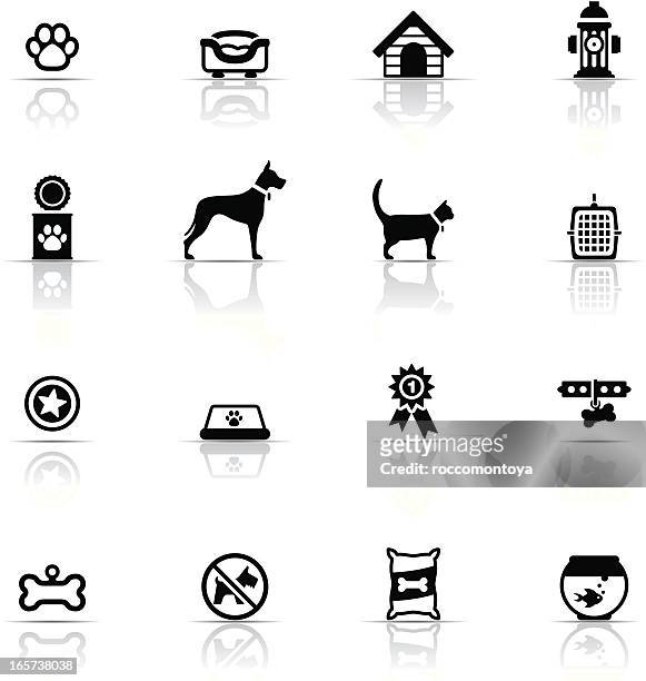 icon set, pets - collar icon stock illustrations