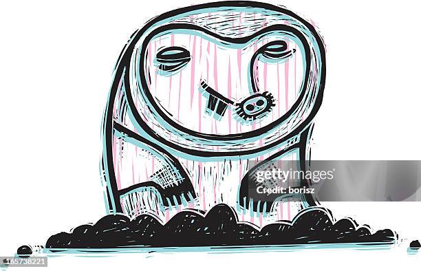 happy mole - blind stock illustrations