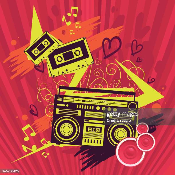 pop crazy musik-grafik - teenybopper stock-grafiken, -clipart, -cartoons und -symbole