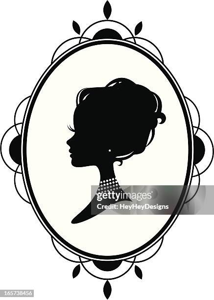 frau kamee - cameo brooch stock-grafiken, -clipart, -cartoons und -symbole