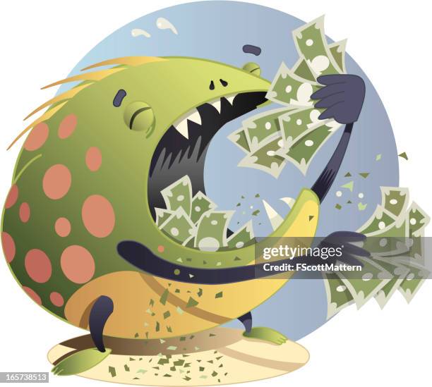 money monster - monster stock illustrations