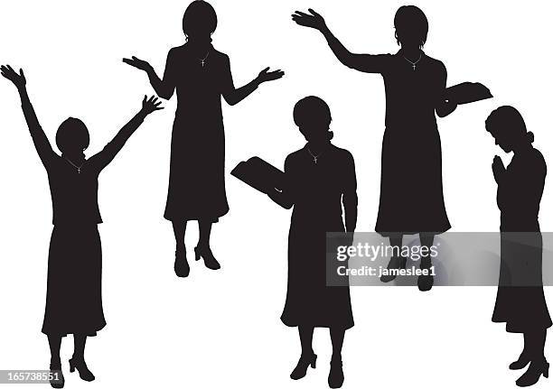 female church minister - minister clergy stock illustrations