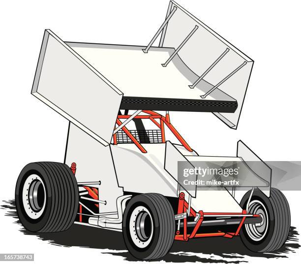 sprintwhite - sprint-car stock illustrations
