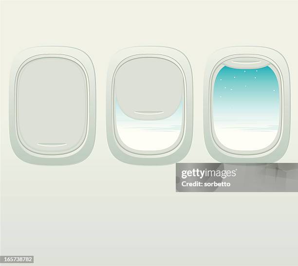 flugzeug-fenster - fenster stock-grafiken, -clipart, -cartoons und -symbole