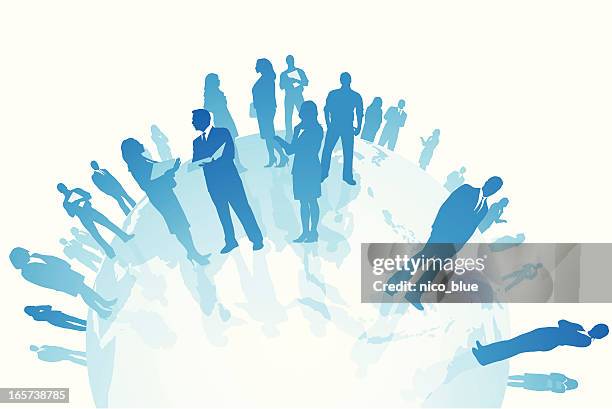 global business - asia - organized group photo stock illustrations