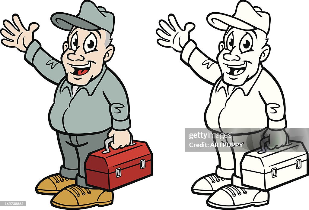 Service Man Graphics Cartoon Service Guy High-Res Vector Graphic - Getty Images