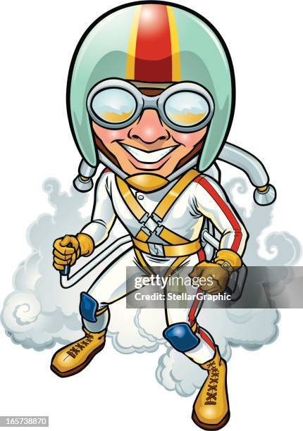 jet pack - rocket pack stock illustrations