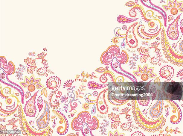 floral pattern design - baroque stock illustrations