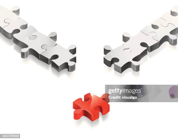 the solution - closing gap stock illustrations