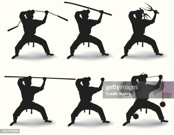 universal warrior - man post workout stock illustrations