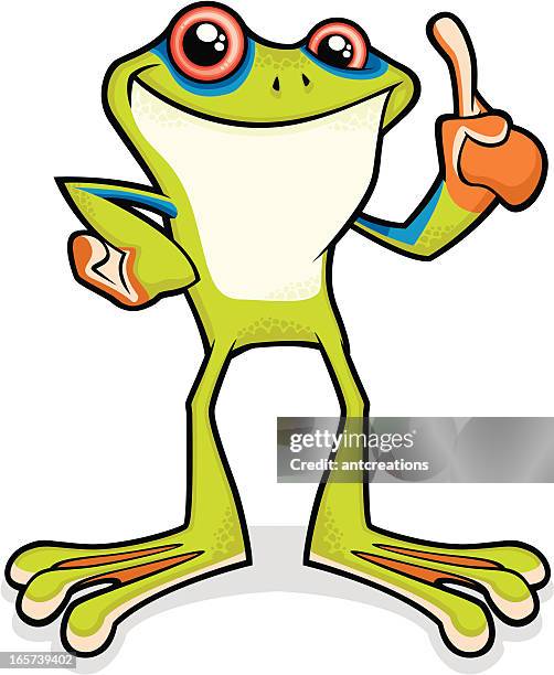 laubfrosch eine point - webbed foot stock-grafiken, -clipart, -cartoons und -symbole