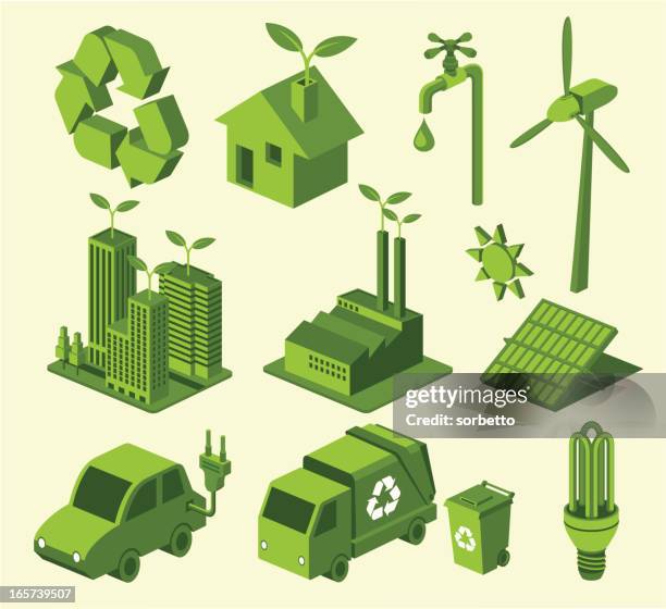 recycling symbol - isometric stock-grafiken, -clipart, -cartoons und -symbole