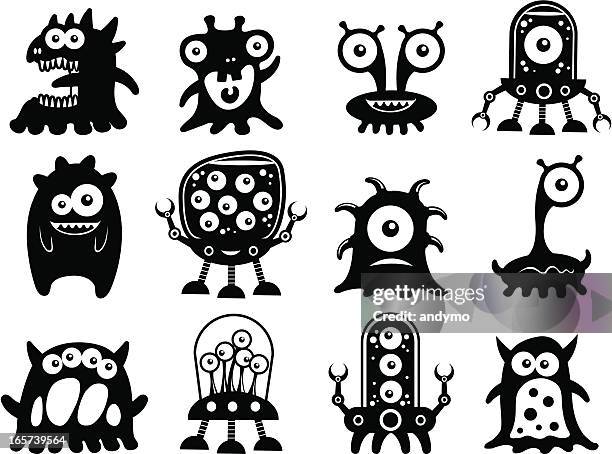 257 Alien Silhouette High Res Illustrations - Getty Images
