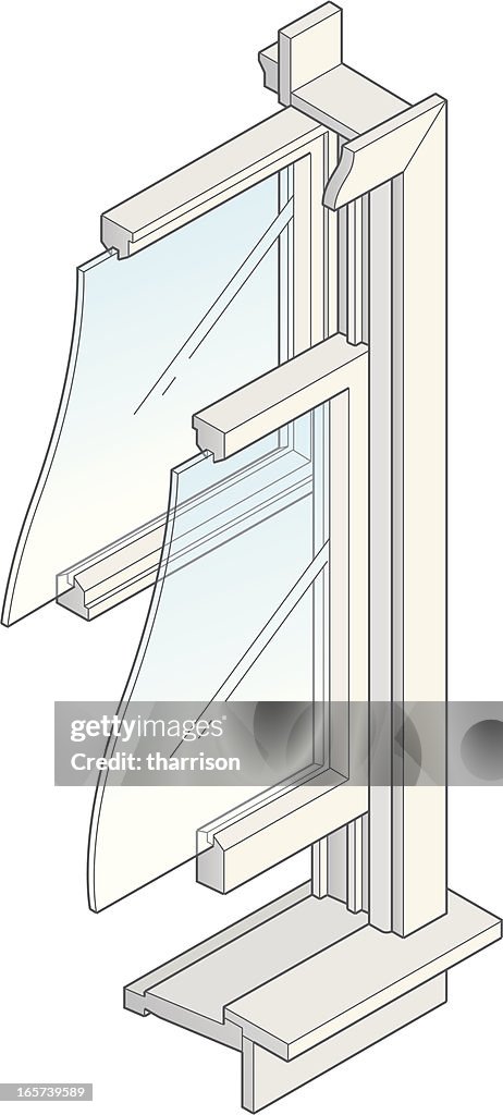 Window Isometric Drawing Isometric Window Cross Section High-Res Vector Graphic - Getty Images