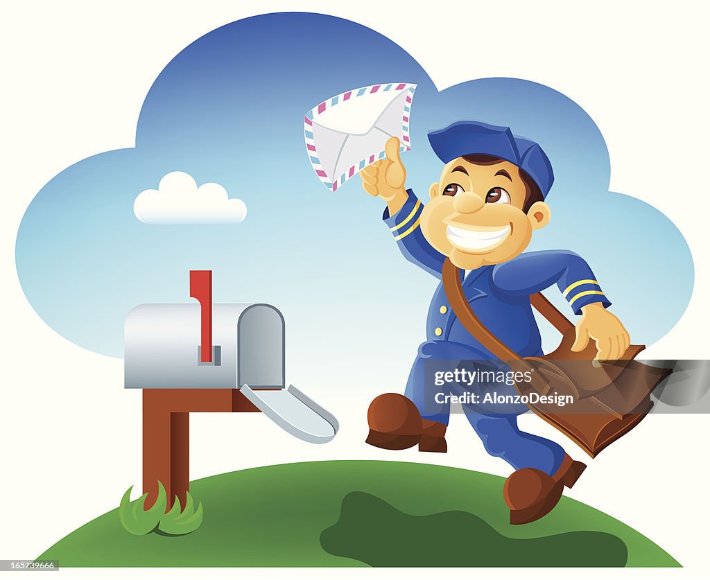 Crying Postman Cartoon Postman