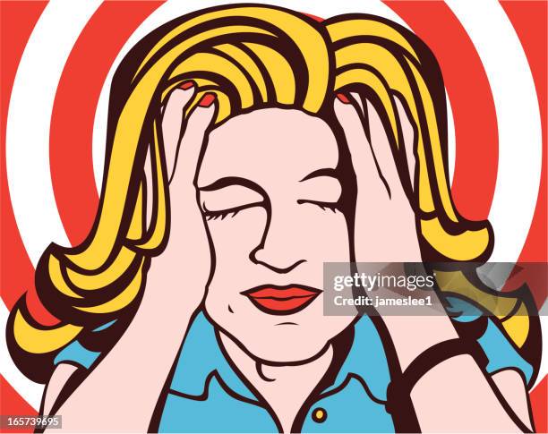 stress - touching head stock illustrations