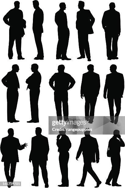 business dudes - multitasking phone stock illustrations