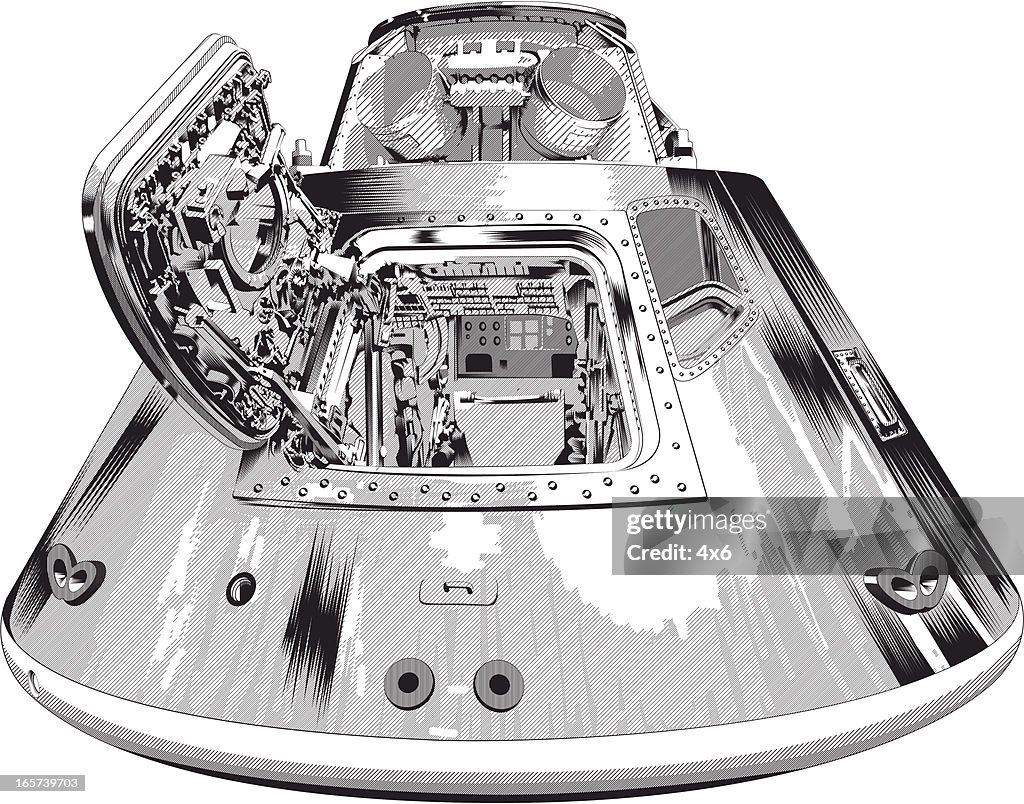 Space Module Schematic Closeup Of A Space Module High-Res Vector Graphic - Getty Images