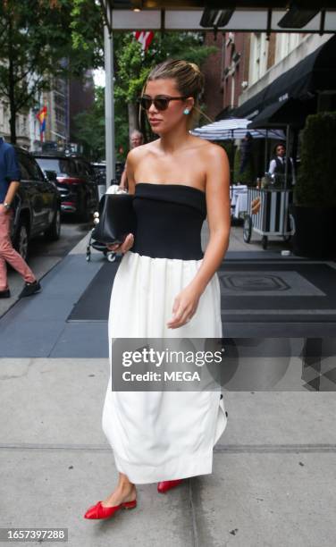 Sofia Richie is seen leaving her hotel in on September 9, 2023 in New York, New York.