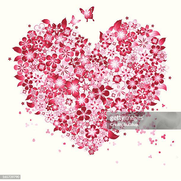 blumen liebe form - fashion frühling stock-grafiken, -clipart, -cartoons und -symbole