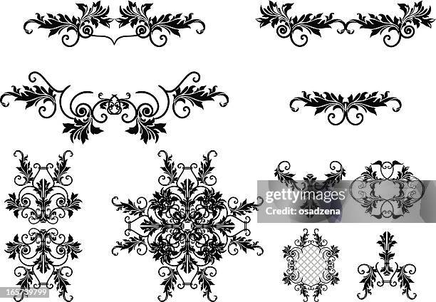 vintage design elements - vine pattern vector stock illustrations
