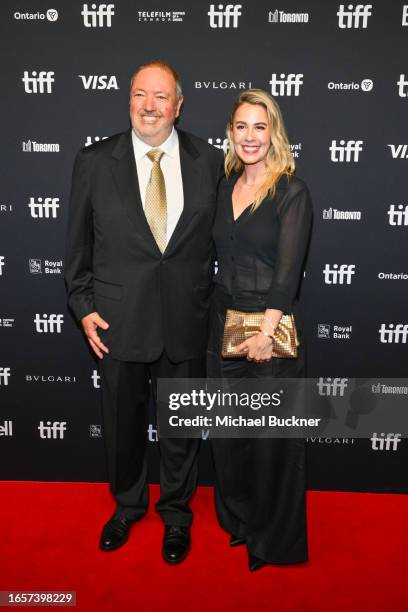 Jean-Luc De Fanti and Christy Hall at the "Daddio" screening at the 48th Annual Toronto International Film Festival held at the TIFF Bell Lightbox on...