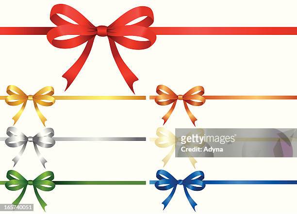 gift ribbon - tied bow stock illustrations