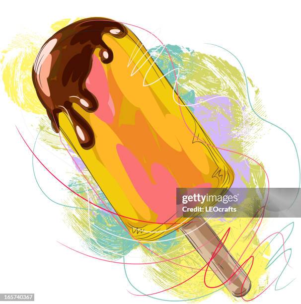 tasty ice candy - chocolate texture stock illustrations
