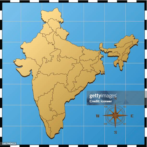 India Robi Compass 163 State Map Of India Stock Photos, High-Res Pictures, and Images ...