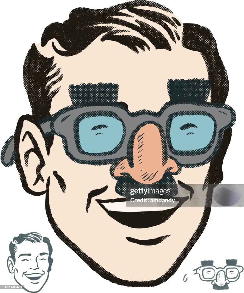 Retro gag glasses