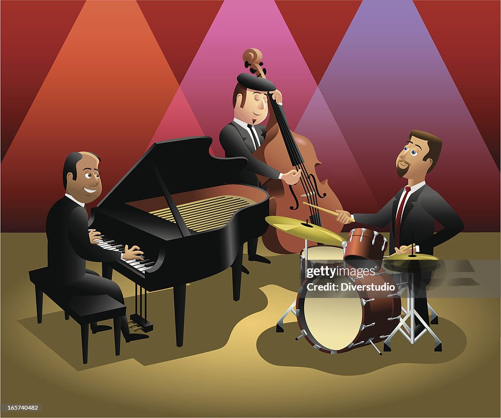 Jazz Trio in Nightclub