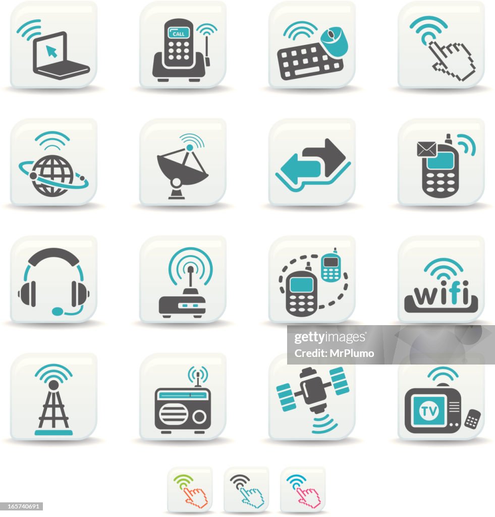 Wireless technology icons | simicoso collection