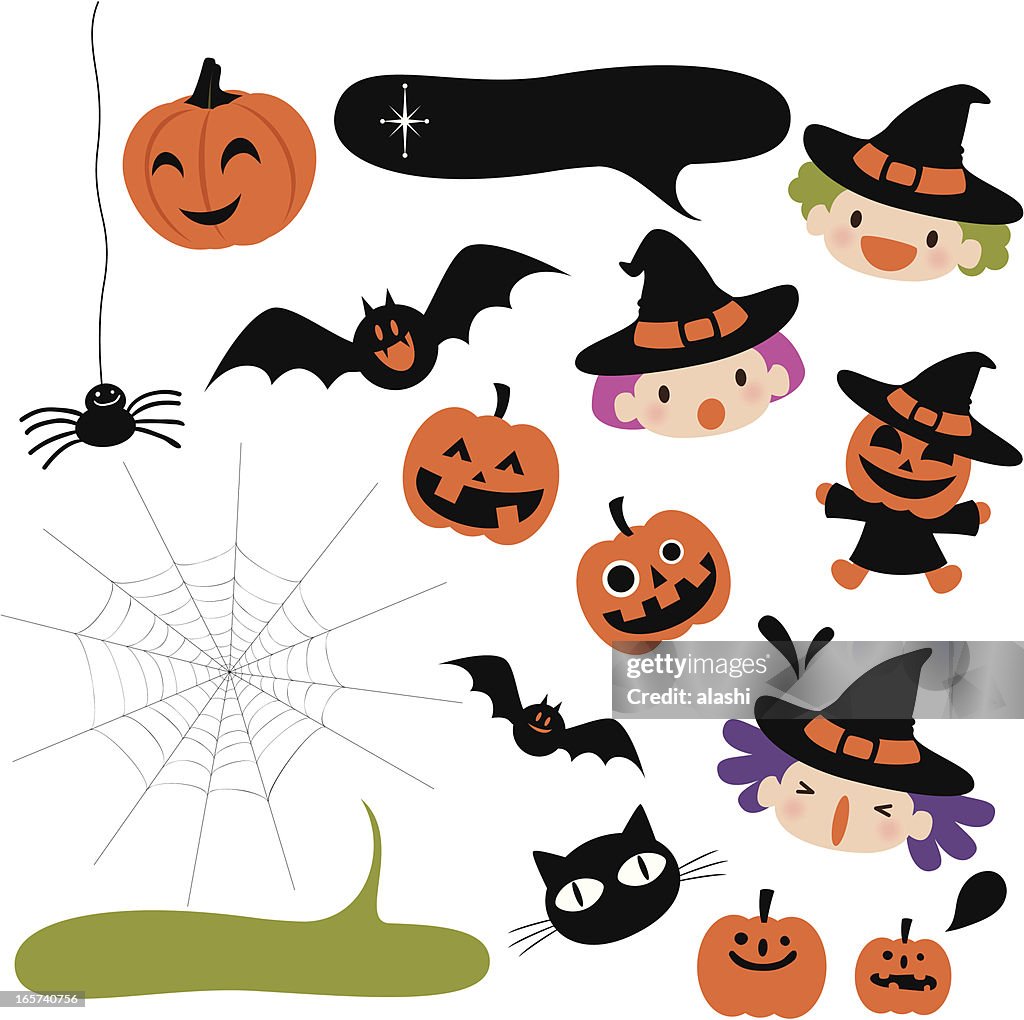Halloween Icons Design Element