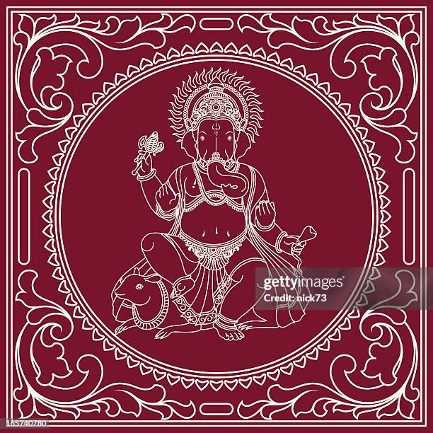 lord ganesha - indian art culture and entertainment stock-grafiken, -clipart, -cartoons und -symbole