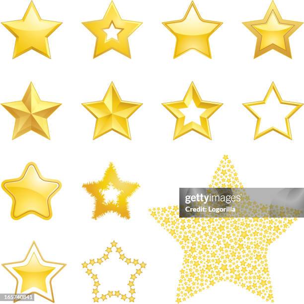 ilustrações, clipart, desenhos animados e ícones de ícones de estrelas - christmas star