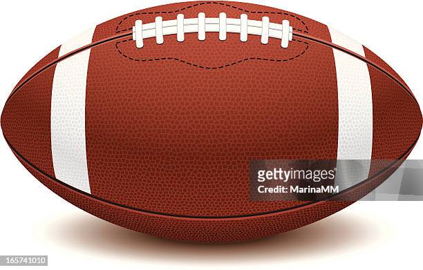 picture of american football ball on white background  - american football stock illustrations
