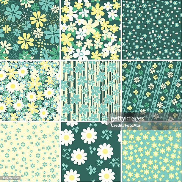 floral pattern - seamless leaf pattern stock illustrations