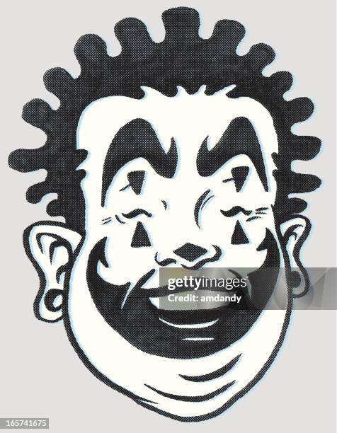 down with clown - clown makeup stock illustrations