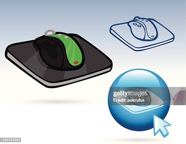 office icon - mouse pad - mouse pad stock illustrations