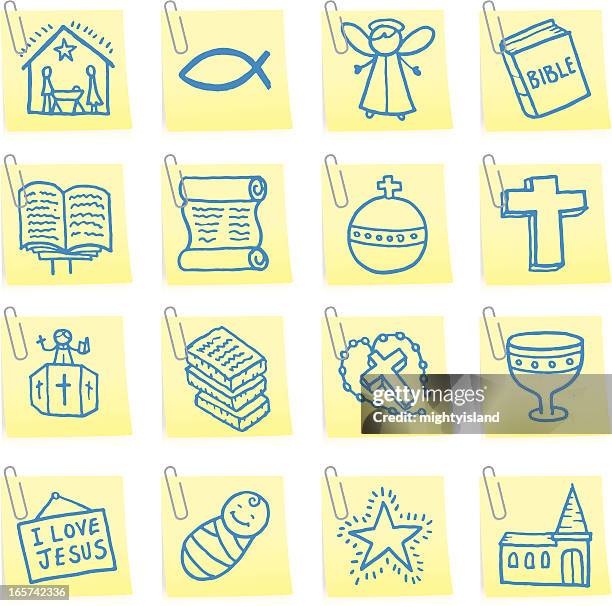 religious icon post it notes - chalice stock illustrations