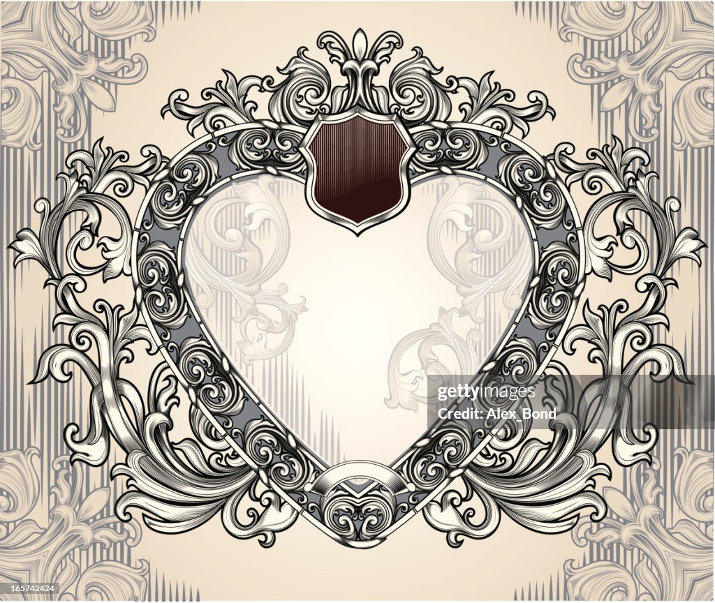 Retangle Heart Shape Frame Heartshaped Frame High-Res Vector Graphic - Getty Images