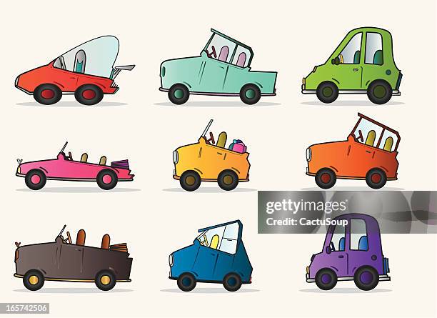 cars - dump truck cartoon stock illustrations