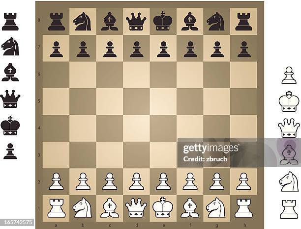 schachspiel set - chessboard stock-grafiken, -clipart, -cartoons und -symbole