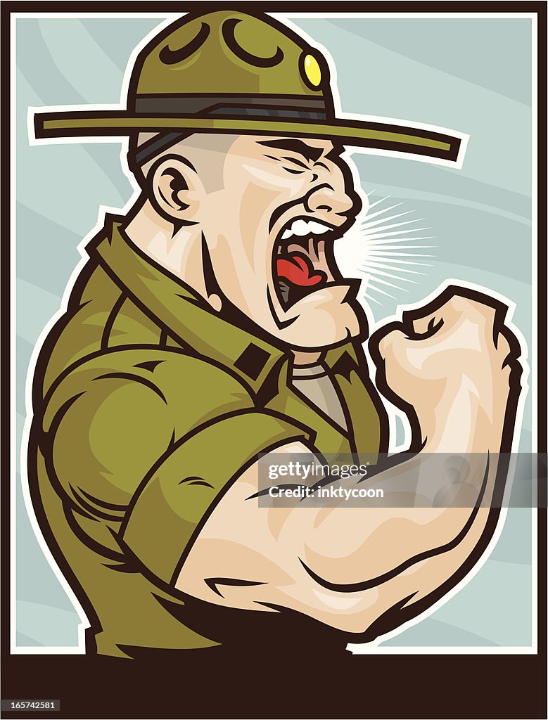 Drill Sergeant Flexing