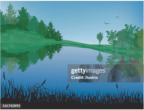 Lake Bitmap Lake High-Res Vector Graphic - Getty Images