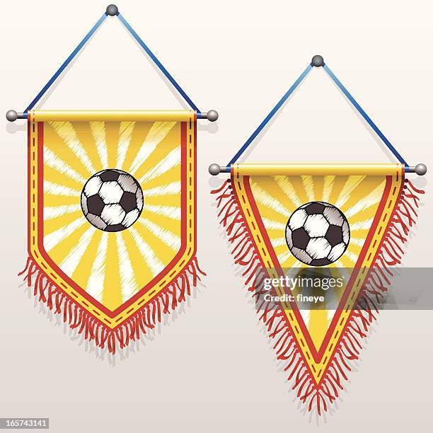 football pennants - pennant stock illustrations