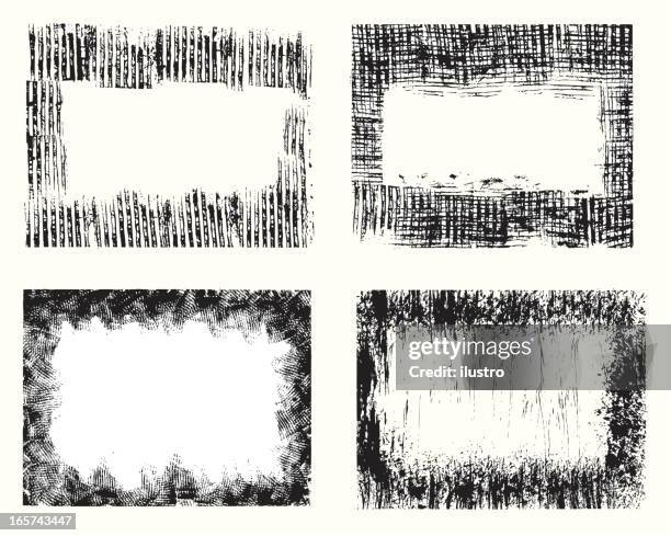 grunge frame - charcoal drawing stock illustrations